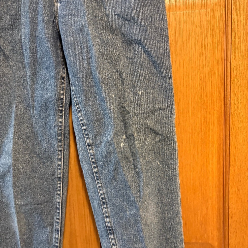 Vintage Lee Jeans Women's 26X29 7 Med Blue Tab Denim Union Stamp Made USA 1980s - Picture 2 of 11